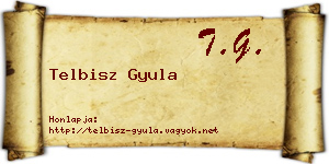 Telbisz Gyula névjegykártya